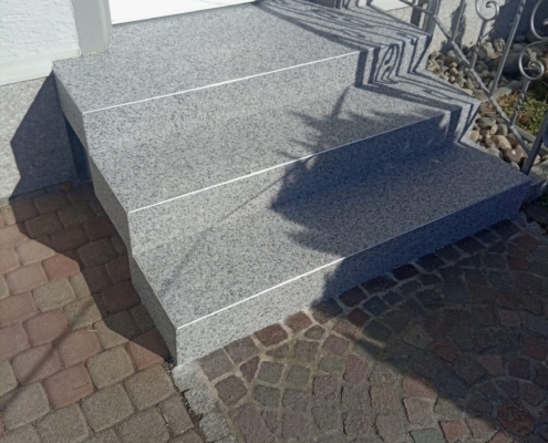 Treppe fertig Steinteppich